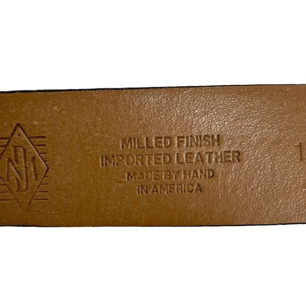 Martin Dingman Black Milled Finish Imported Leather Lining Men's Size 42‎ Belt
